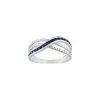 Robbez Masson Bague En Or Blanc Et Saphirs 0.4ct