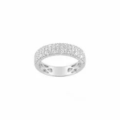 Robbez Masson Bague En Or Blanc Et Oxydes De Zirconium