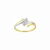 Robbez Masson Bague En Or Jaune, Or Blanc Et Oxydes De Zirconium