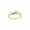 Robbez Masson Bague En Or Jaune, Or Blanc Et Diamants De 0.01ct