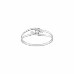 Robbez Masson Bague En Or Blanc Et Diamant De 0.018ct