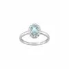 Robbez Masson Bague En Or Blanc, Aigue-marine Et Oxydes De Zirconium