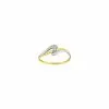 Robbez Masson Bague En Or Jaune, Rhodium Et Diamant