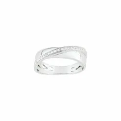 Robbez Masson Bague En Or Blanc Et Diamants De 0.015ct