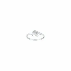 Robbez Masson Bague En Or Blanc Et Trilogie De Diamants De 0.012ct