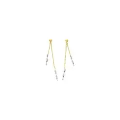 Robbez Masson Boucles D'oreilles En Or Jaune Et Or Blanc