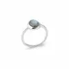 La Coque De Nacre Bague En Argent Rhodié Et Labradorite
