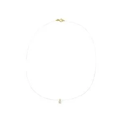 Robbez Masson Collier En Plaqué Or, Nylon Et Oxyde De Zirconium