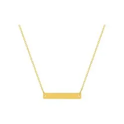 Robbez Masson Collier à Graver En Plaqué Or