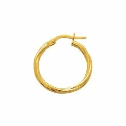 Robbez Masson Boucles D'oreilles Créoles En Plaqué Or