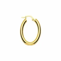 Robbez Masson Boucles D'oreilles Créoles En Plaqué Or