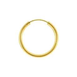 Robbez Masson Boucles D'oreilles Créoles En Plaqué Or, 20mm