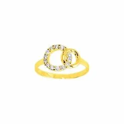 Robbez Masson Bague En Plaqué Or, Rhodium Et Oxyde De Zirconium