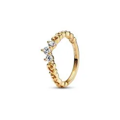 Bague Pandora Tiare Volute Royale En Métal Doré, Taille 54