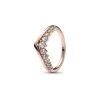 Bague Pandora Timeless Pavée Flottante Vœu Timeless En Métal Doré Rose, Taille 50