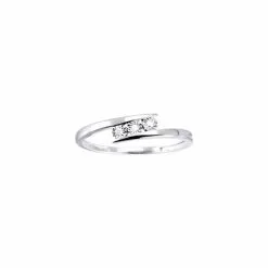 Robbez Masson Bague En Or Blanc Et Diamants 0.018ct