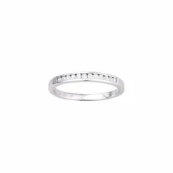 Robbez Masson Bague En Or Blanc Et Oxydes De Zirconium