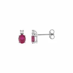 Robbez Masson Boucles D'oreilles En Or Blanc Et Diamants De 0.02ct