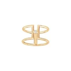Bague La Garçonne États D'âme En Plaqué Or Et Diamant, Taille 56