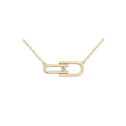 Collier La Garçonne évidence En Plaqué Or Et Diamant