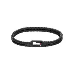 Bracelet Tommy Hilfiger En Acier Et Cuir