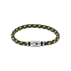 Bracelet Tommy Hilfiger En Acier Et Cuir