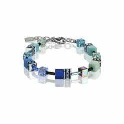 Bracelet Coeur De Lion En Oeil De Tigre Synthétique, Cristaux, Polaris, Rondelles De Strass Et Acier