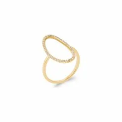 La Coque De Nacre Bague En Plaqué Or Et Oxydes De Zirconium