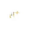 Robbez Masson Boucles D'oreilles En Or Jaune, Rhodium Et Oxydes De Zirconium
