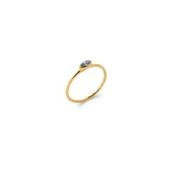 La Coque De Nacre Bague En Plaqué Or Et Pierre Synthétique