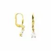 Robbez Masson Boucles D'oreilles En Or Jaune Et Oxydes De Zirconium