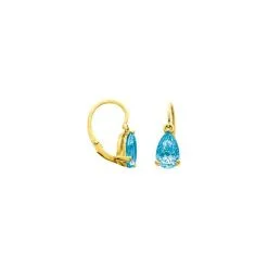 Robbez Masson Boucles D'oreilles En Or Jaune Et Topazes