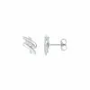 Robbez Masson Boucles D'oreilles En Or Blanc Et Diamants De 0.024ct