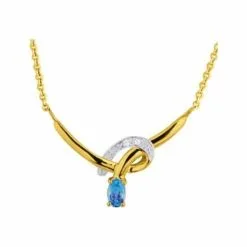 Robbez Masson Collier En Or Jaune Et Topaze