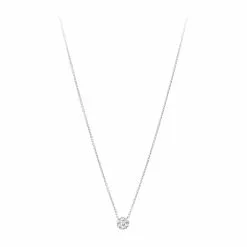 Robbez Masson Collier En Or Blanc Et Diamants De 0.15ct