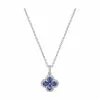 Robbez Masson Collier En Or Blanc, Saphir De 0.8ct Et Diamants De 0.19ct