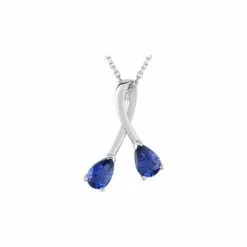 Robbez Masson Collier En Or Blanc Et Saphir