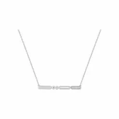 Collier Murat En Argent Rhodié Et Oxydes De Zirconium