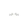 Robbez Masson Boucles D'oreilles En Argent Rhodié
