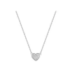 Robbez Masson Collier Coeur En Argent Et Oxydes De Zirconium