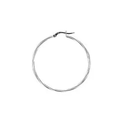 Robbez Masson Boucles D'oreilles Créoles En Argent Rhodié