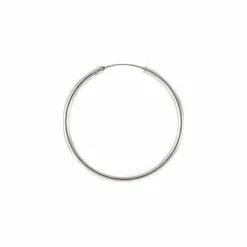 Robbez Masson Boucles D'oreilles Créoles En Argent Rhodié