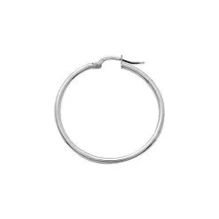 Robbez Masson Boucles D'oreilles Créoles En Argent Rhodié