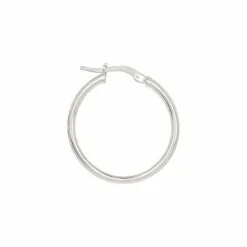 Robbez Masson Boucles D'oreilles Créoles En Argent Rhodié