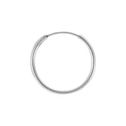 Robbez Masson Boucles D'oreilles Créoles En Argent Rhodié, 18mm