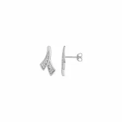Robbez Masson Boucles D'oreilles En Argent Rhodié Et Oxydes De Zirconium