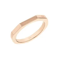 Bague Calvin Klein Sculptural En Métal Doré Rose, Taille 56