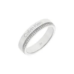 Bague Calvin Klein Timeless En Acier Et Cristaux, Taille 52