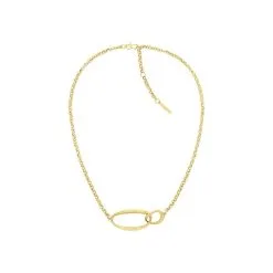 Collier Calvin Klein Sculptural Playful Organic Shapes En Métal Doré