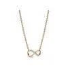 Collier Pandora Infini Scintillant En Métal Doré
